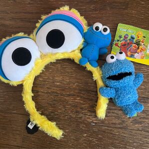 セサミストリートカチューシャ クッキーモンスターマスコット