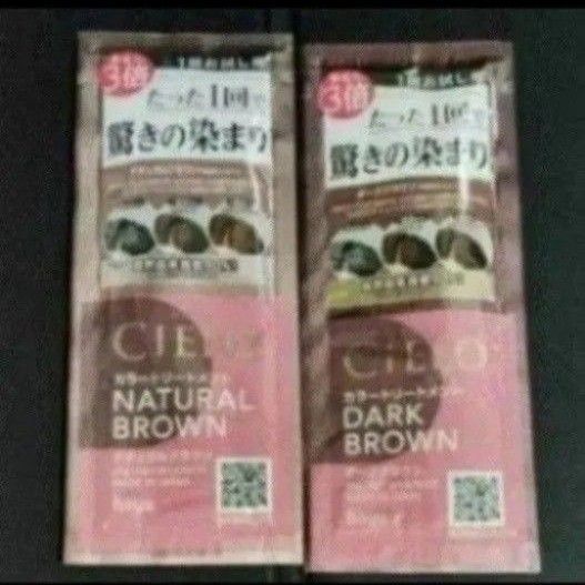 シエロ カラートリートメント 試供品 白髪用 ダークブラウン 1点 ナチュラルブラウン 1点