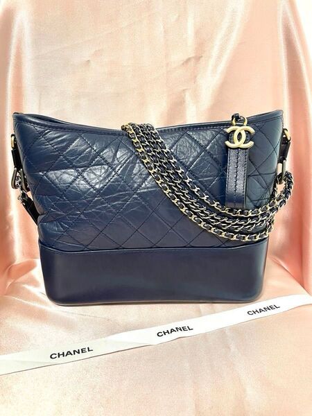 【美品】CHANEL シャネル ガブリエル ホーボーバッグ ショルダー ネイビー ココマーク トートバッグ