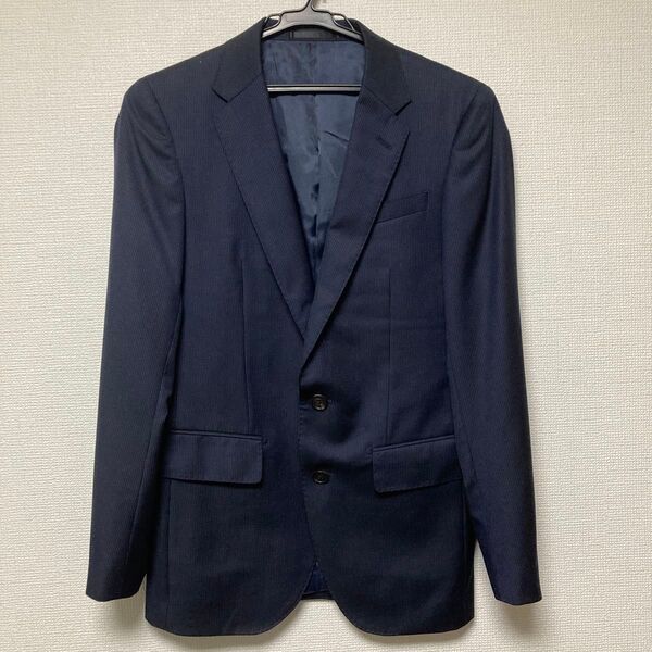 ナノユニバース(nano universe)のカノニコ生地ネイビーテーラードジャケット