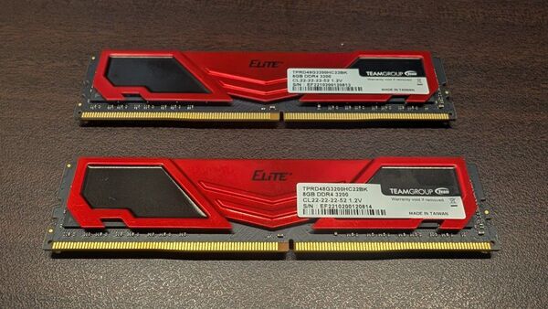 Team DDR4 3200Mhz PC4-25600 8GBx2枚