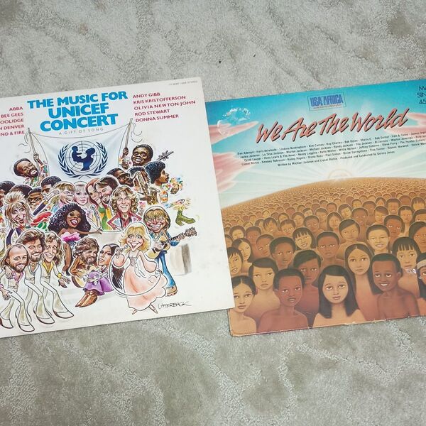 THE MUSIC FOR UNICEF CONCERT レコード ウイ・アー・ザ・ワールド 2枚組セット