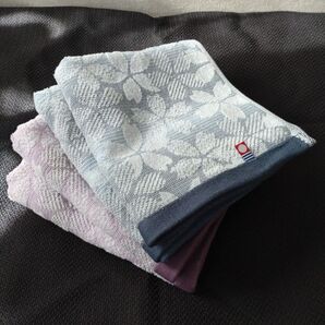 新生活 巣立ち 今治タオル 220匁 かすみざくら エコ フェイスタオル NV/EN 4枚 妖艶 色気 グラデーション