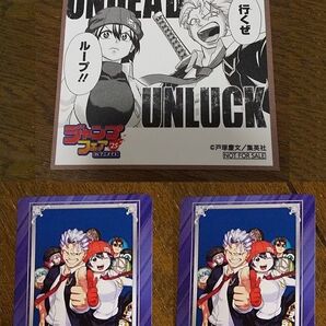 アンデッドアンラック アニメイト ジャンプフェア 2025 ミニ色紙/2024 キャラクターカード 特典 3点セット アンデラ