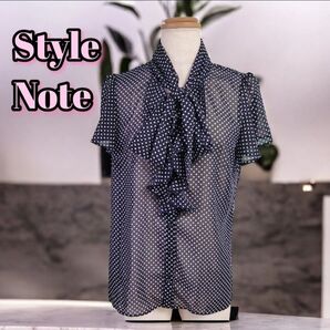 美品 Style Note ブラウス ボウタイドット 9R