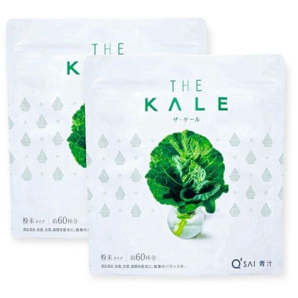 【新品 2袋】THE KALE ケール青汁 粉末タイプ 約60杯分×2 国産ケール 食物繊維 賞味期限2026.7月 簡易包装