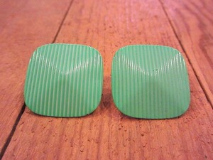  Vintage * line entering square earrings *200607s13-prc lady's accessory USA for women four angle 