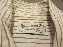 ビンテージ50’s60’s★Cranbrookキッズストライプ長袖シャツsize 14★200614s10-k-lsshトップス古着子供服USAコットン_画像3