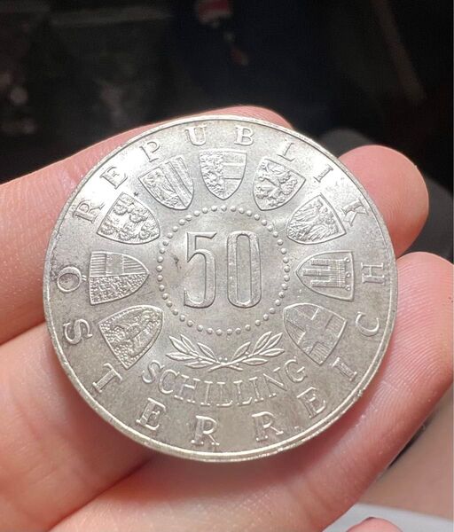 オーストリア 1964年 銀貨 未使用に近い コイン 古銭 大型銀貨 貨幣 外国コイン 2