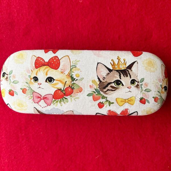 メガネケース ねこ柄 訳あり品 ①