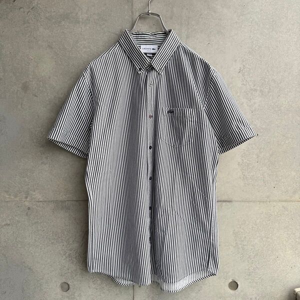 LACOSTE BDシャツ 半袖シャツ ストライプ 短丈 cityboy