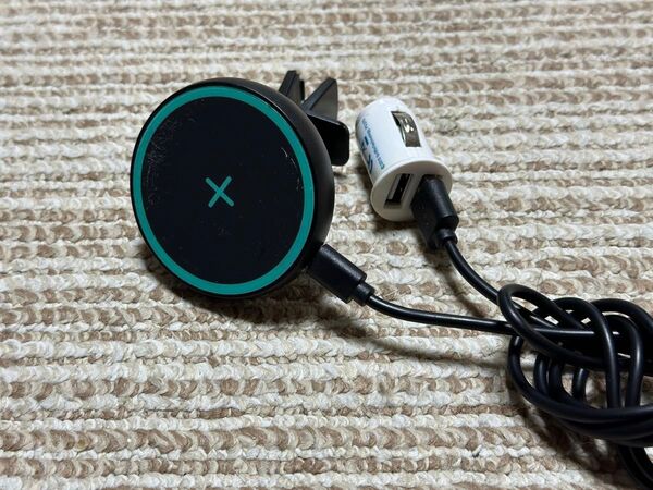 ワイヤレス充電器 車載 車載充電器 iPhoneで使用してました マグネット
