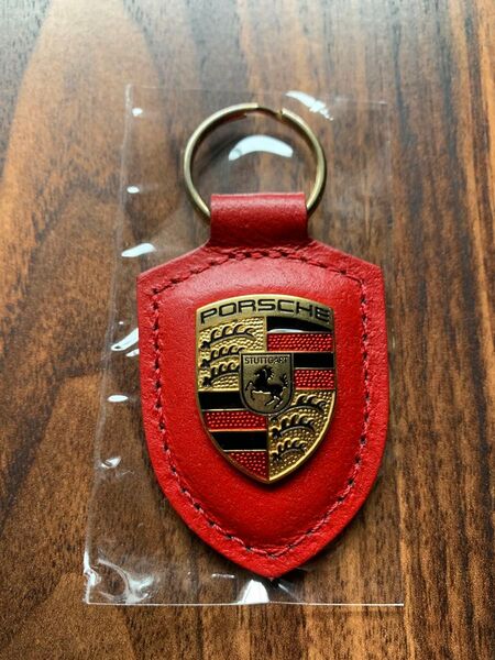 ポルシェ キーホルダー クレスト 正規 純正 Made in Germany 赤 レッド
