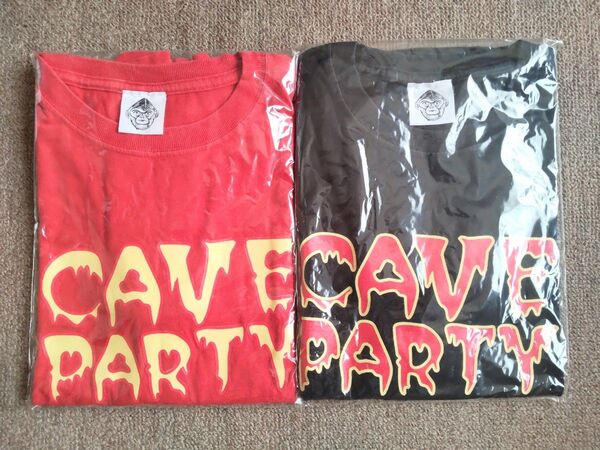 クロマニヨンズ Tシャツ CAVE PARTY ケイブパーティー 赤 黒 2枚