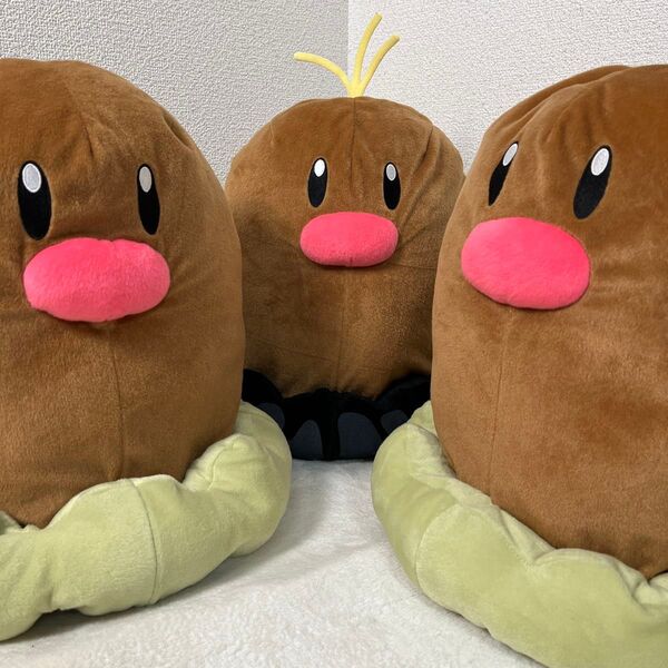ポケモンフォーカス 地方別のすがた めちゃでかディグダ ・ディグダ(アローラのすがた)ぬいぐるみ 計3点