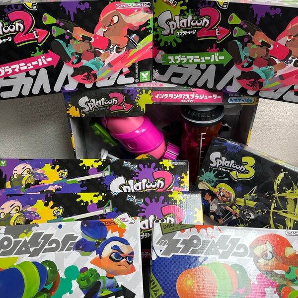 スプラトゥーン 水鉄砲 スプラシューター/スプラマニューバー/スプラチャージャー/トライストリンガー 計8点