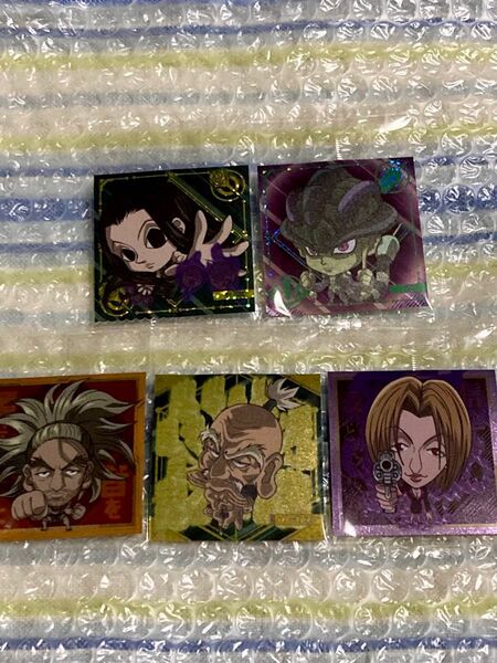 ハンターハンター シールウエハース【イルミ メルエム ネテロ他】5種セット にふぉるめーしょん HUNTER×HUNTER