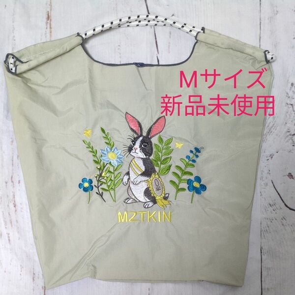 セール価格☆☆ナイロン 刺繍 エコバック うさぎ柄