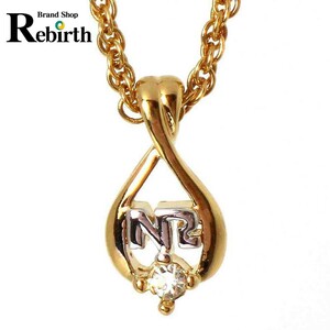 NINA RICCI/ Nina Ricci rhinestone Logo necklace NT