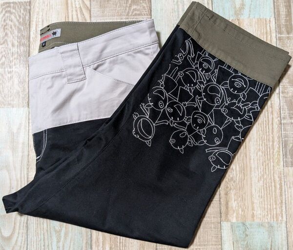 美品、オレボレブラ、豚さん沢山、ステッチがとても可愛い、クロップドパンツ