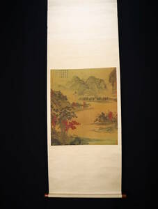 Art hand Auction [Reproduction] Hanging scroll, Ming Qiuying, Autumn Landscape Painting, China, Painting, Japanese painting, Landscape, Wind and moon