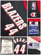 NBA Portland Trail Blazers #44 GRANT Champion チャンピオン製 トレイル ブレイザーズ ユニフォーム サイズL(14-16) ブラック バスケット_画像5