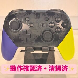 【超美品】switch プロコン 純正 スプラ3カラー 9