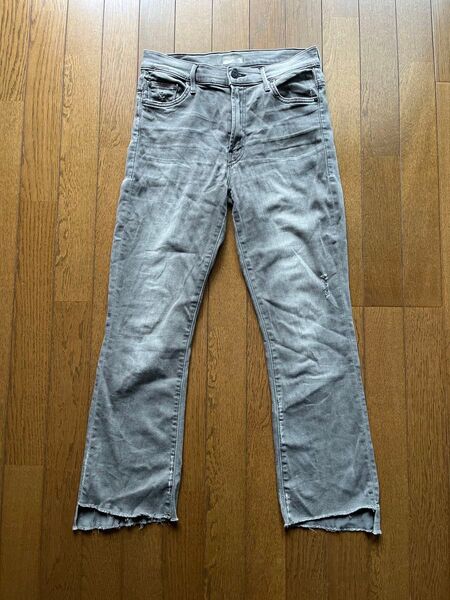 MOTHER マザー ジーンズ デニムパンツ カットオフ ダメージ加工 グレー 27インチ