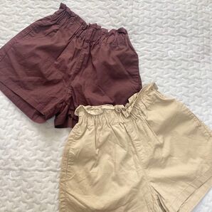 綿100 100cmショートパンツ 2枚セット