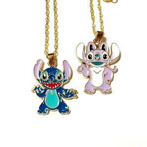 スティッチ エンジェル ネックレス 2個セット まとめ売り アクセサリー ディズニー リロアンドスティッチ Disney