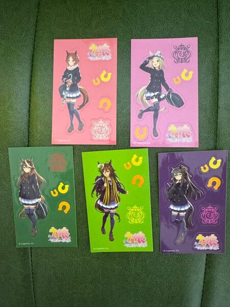 ウマ娘 プリティーダービー セブンイレブンコラボ ステッカー 5枚セット