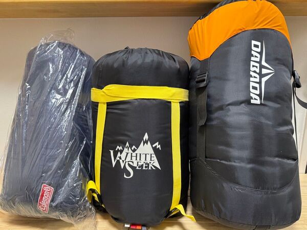【3点セット】寝袋シュラフ Coleman、WhiteSeek、DABADA
