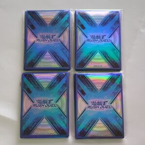 遊戯王 ラッシュの日 公式スリーブ ブルー4個セット80枚青 新品未開封