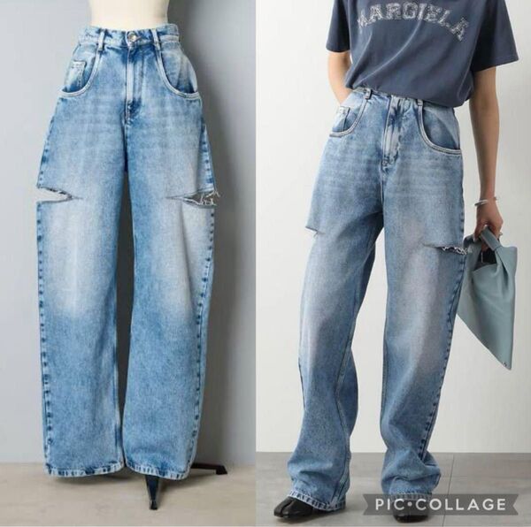 新品未使用 タグ付 メゾンマルジェラ スラッシュデニム 38 Maison Margiela デニム ジーンズ デニムパンツ