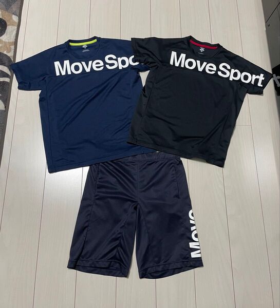 デサントMove Sport 半袖Tシャツ2枚&ハーフパンツ 3点セット