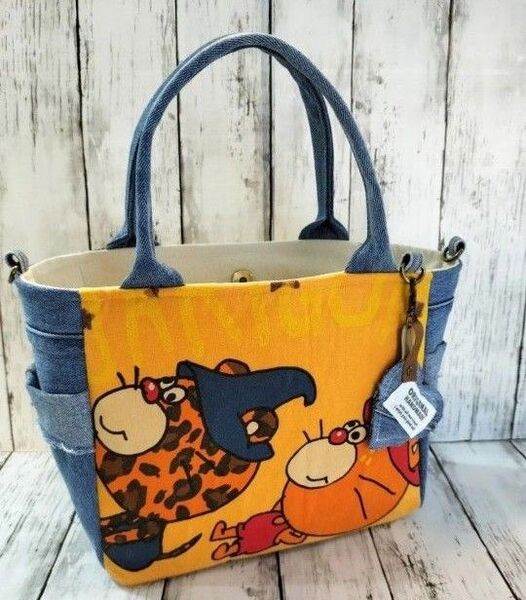 ハンドメイド バッグ デニムバッグ トートバッグ