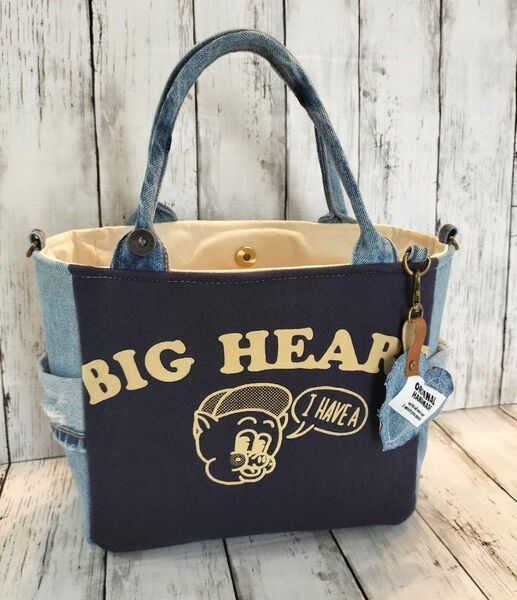 ハンドメイド バッグ デニムバッグ トートバッグ