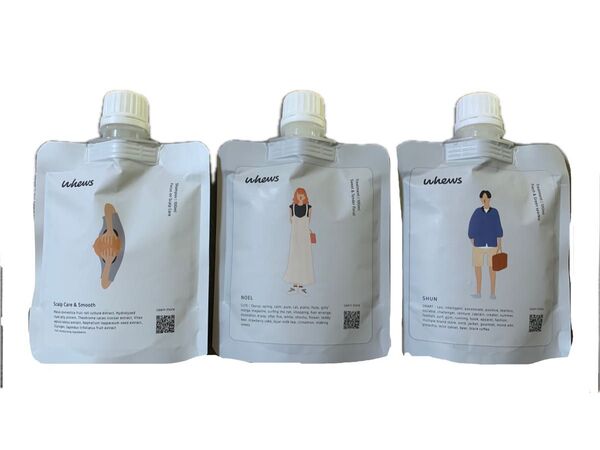 《高級ヘアケア》Whewsスカルプシャンプー&トリートメント2本(ノエル.シュン)頭皮ケア/美容室専売/修復/うるおい/熱ダメージ