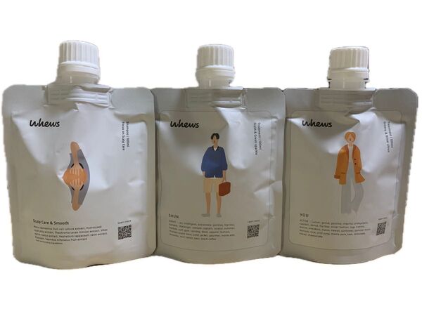 《高級ヘアケア》Whewsスカルプシャンプー&トリートメント2本(ユウ.シュン)頭皮バランスケア/美容室専売/髪修復/弾力/UV