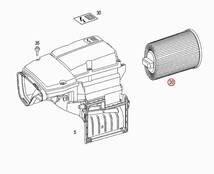 ベンツ W203 W204 W209 W211 W212 R171 エアフィルター/エアエレメント 2710940204 C200 C230 CLK200 E200 SLK200 コンプレッサー 新品_画像5