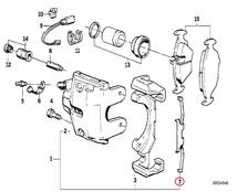 BMW E24 E28 フロント ブレーキパッド ハードウェアキット/固定スプリング (2個入り) 34112226203 518i 520i 524td 528e 533i 535i 新品_画像3