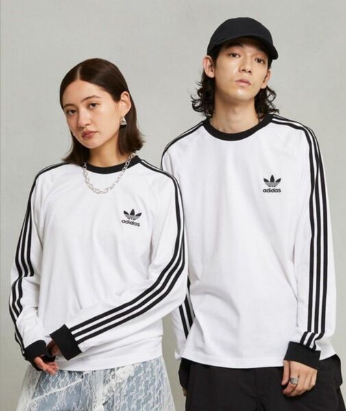 adidas オリジナルス アディダス アディカラー 長袖 Tシャツ ホワイト 白 メンズ レディース ユニセックス Sサイズ