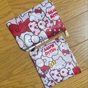 【新品未使用】ハローキティ エコバッグ 大きさ違い2種セット①
