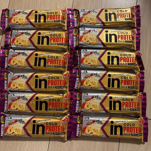 in GOLD PROTEIN BAR クランベリー&ストロベリー52g×12本