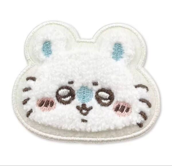 モモンガ ちいかわ バッジ ワッペン サガラバッジ 刺繍 ワッペン アップリケ ハチワレ