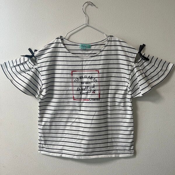 Lindsay ボーダー半袖Tシャツ L(160)