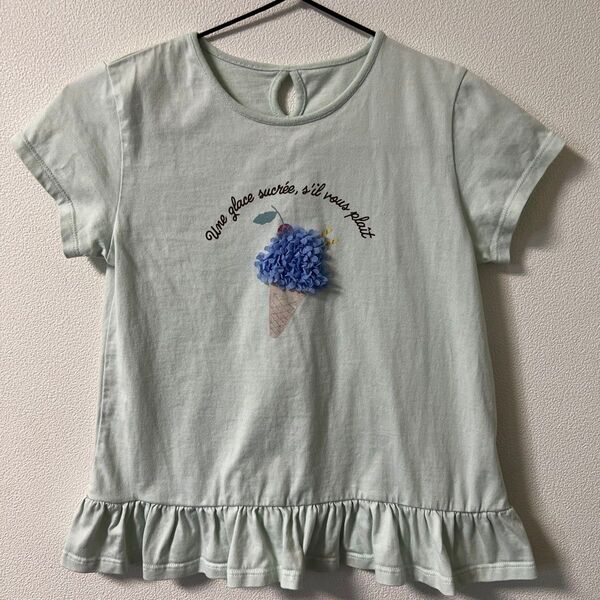 BeBe 半袖Tシャツ ミントグリーン 女の子 140