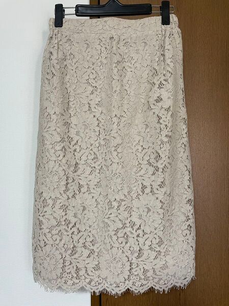 N. (N. Natural Beauty Basic)レース タイトスカート レーススカート ベージュ