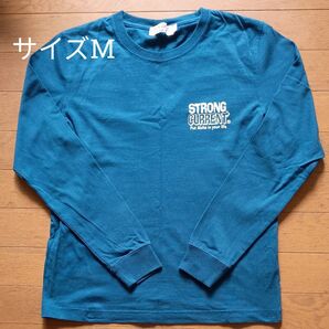 STRONG CURRENT ♪ 長袖Tシャツ ★ Mサイズ★ブルーグリーン A