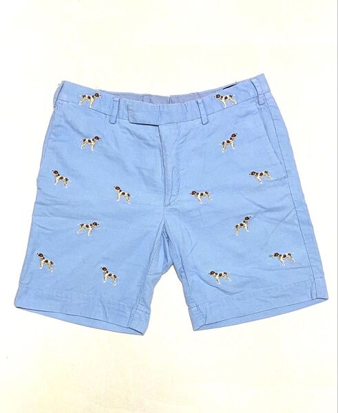 訳あり美品 Polo Ralph Lauren ポロラルフローレン コーデュロイ ハーフパンツ ショートパンツ DOG 犬
